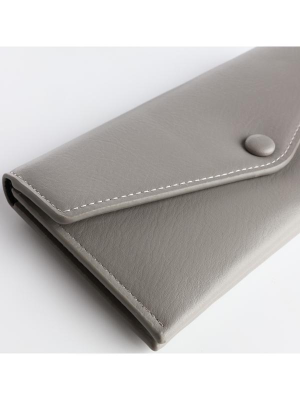 Кошелёк на кнопке, цвет серый