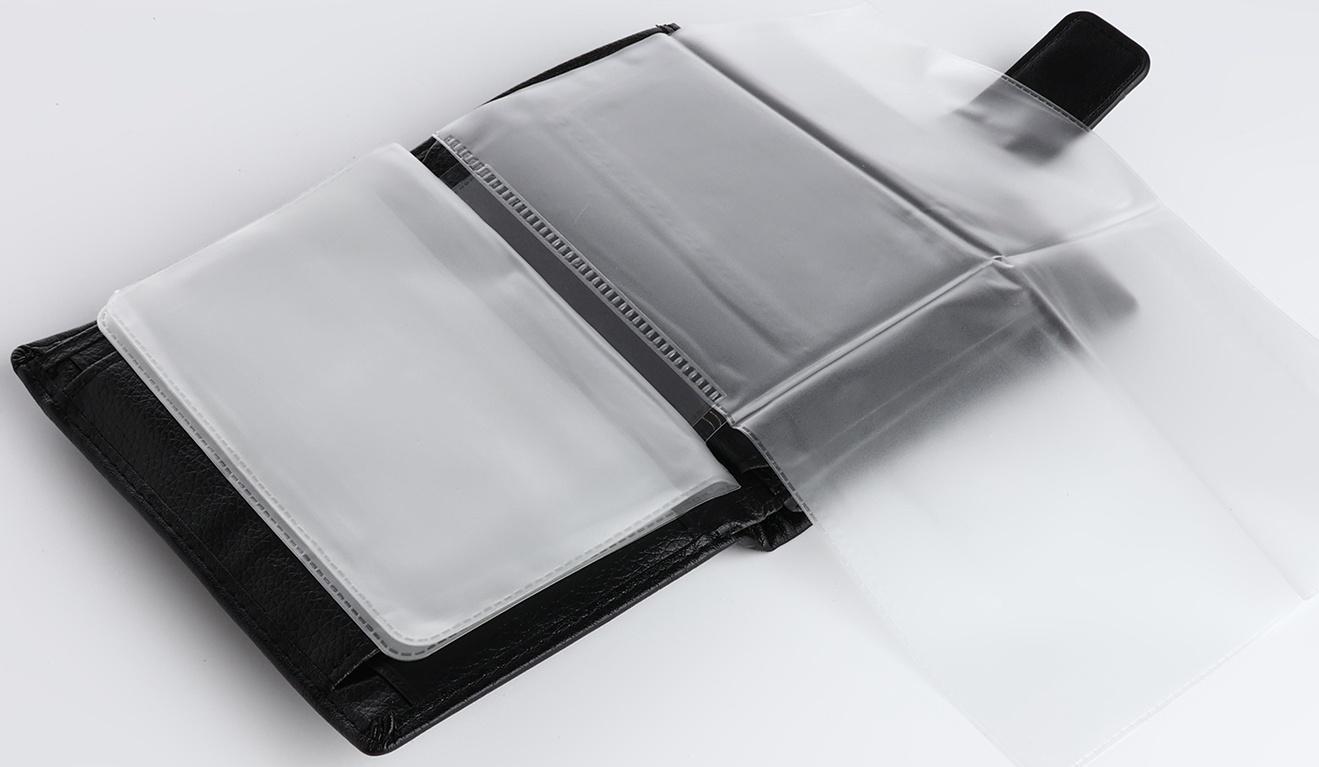 Портмоне на магните 3 в 1, отдел для автодокументов, паспорта, цвет чёрный