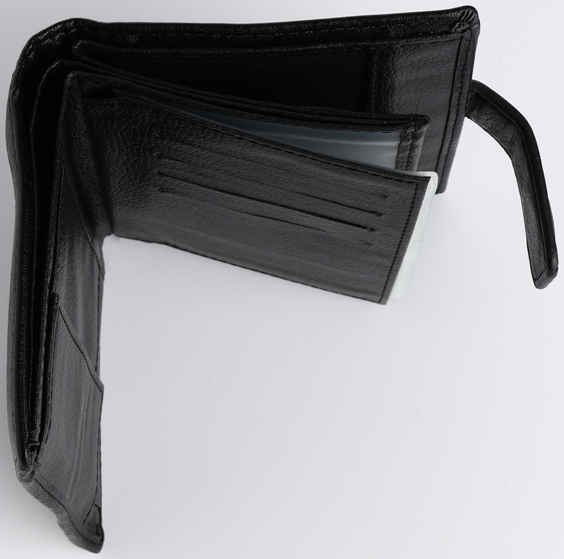 Портмоне на магните 3 в 1, отдел для автодокументов, паспорта, цвет чёрный