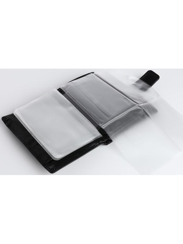 Портмоне на магните 3 в 1, отдел для автодокументов, паспорта, цвет чёрный