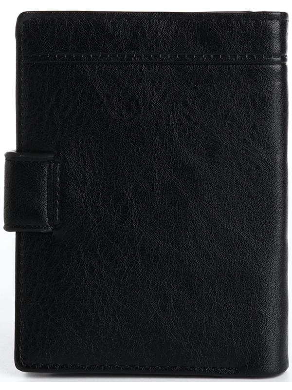 Портмоне на магните 3 в 1, отдел для автодокументов, паспорта, цвет чёрный