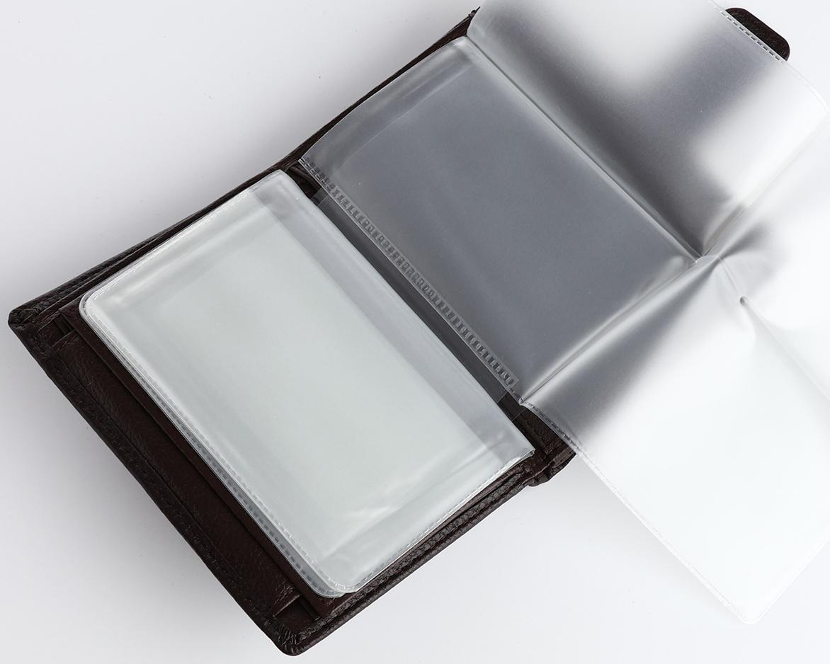 Портмоне на магните 3 в 1, отдел для автодокументов, паспорта, цвет коричневый