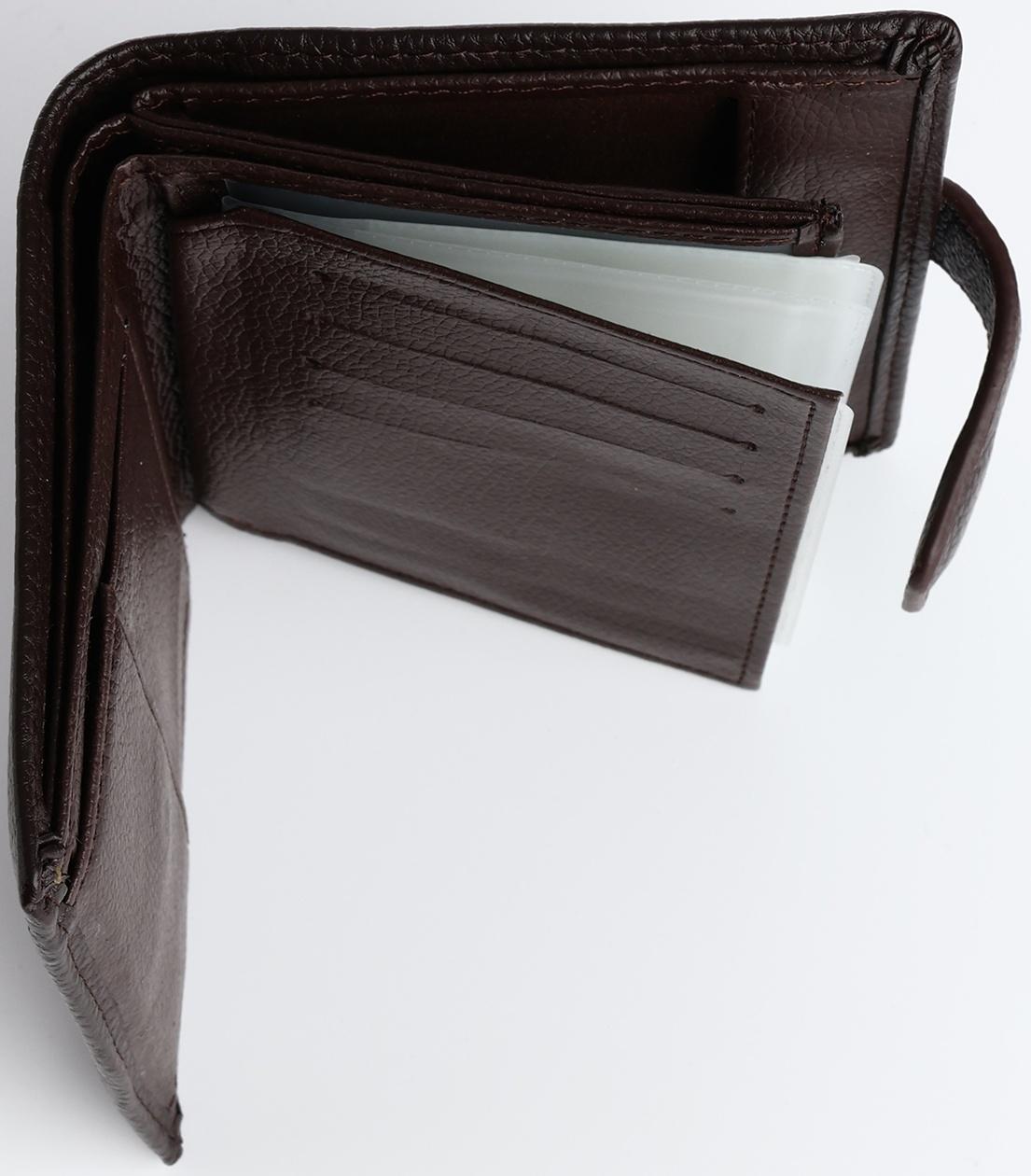 Портмоне на магните 3 в 1, отдел для автодокументов, паспорта, цвет коричневый