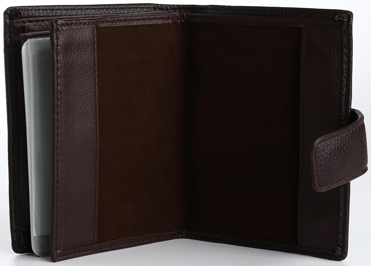 Портмоне на магните 3 в 1, отдел для автодокументов, паспорта, цвет коричневый