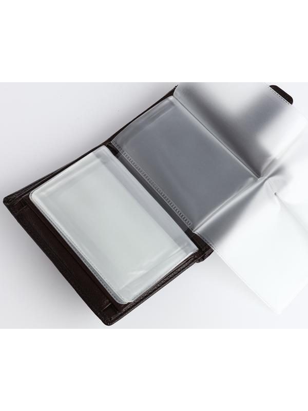 Портмоне на магните 3 в 1, отдел для автодокументов, паспорта, цвет коричневый