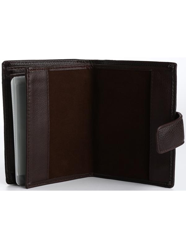 Портмоне на магните 3 в 1, отдел для автодокументов, паспорта, цвет коричневый