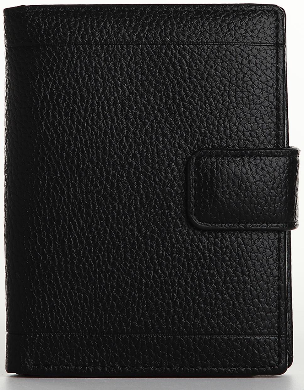 Портмоне на магните 3 в 1, отдел для автодокументов, паспорта, цвет чёрный