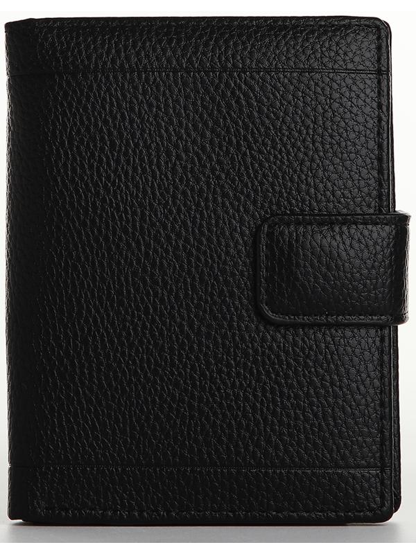 Портмоне на магните 3 в 1, отдел для автодокументов, паспорта, цвет чёрный