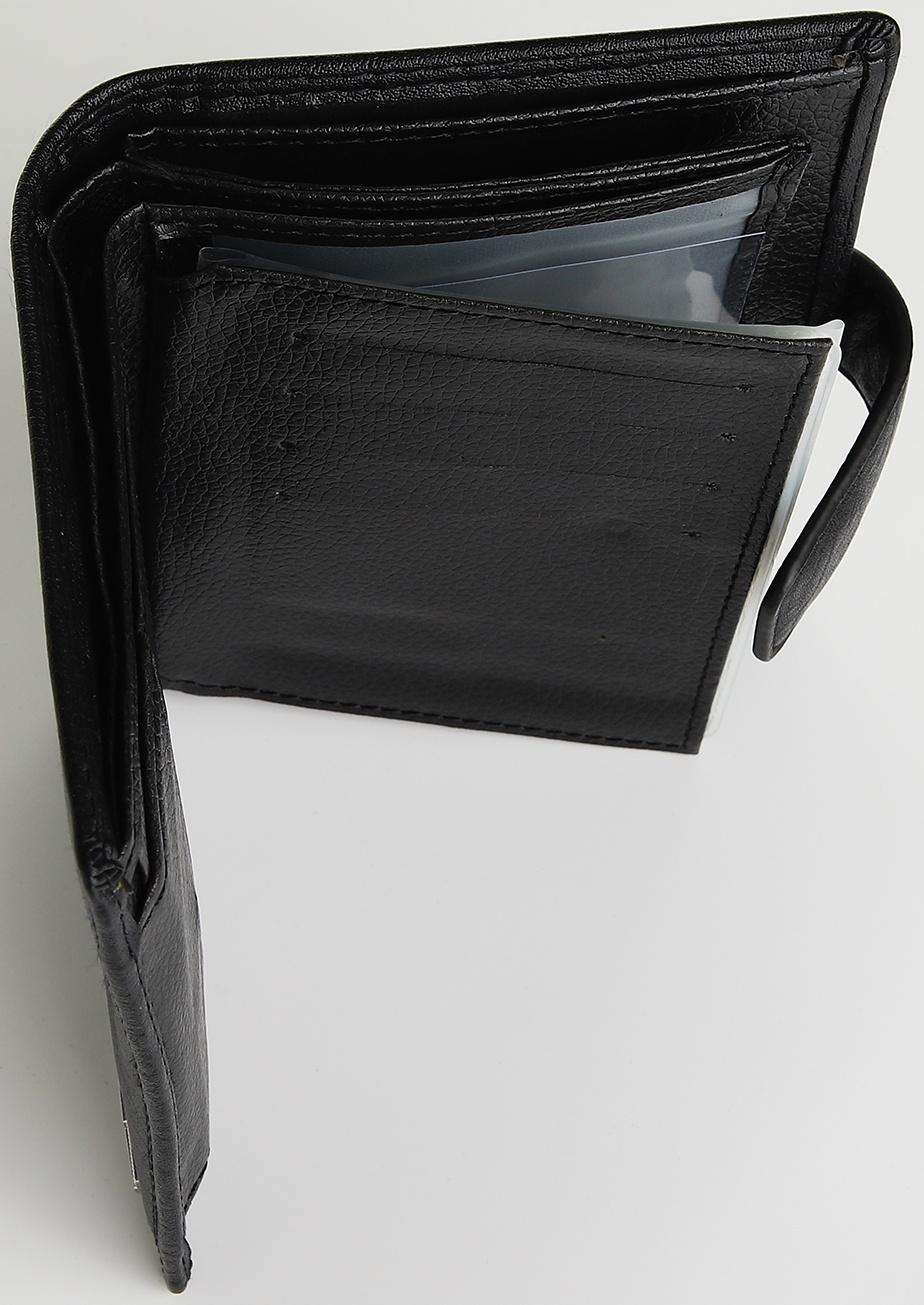 Портмоне на магните 3 в 1, отдел для автодокументов, паспорта, цвет чёрный