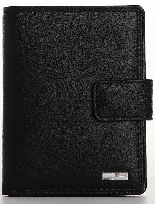 Портмоне на магните 3 в 1, отдел для автодокументов, паспорта, цвет чёрный