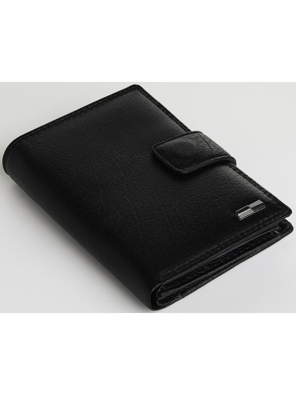 Портмоне на магните 3 в 1, отдел для автодокументов, паспорта, цвет чёрный