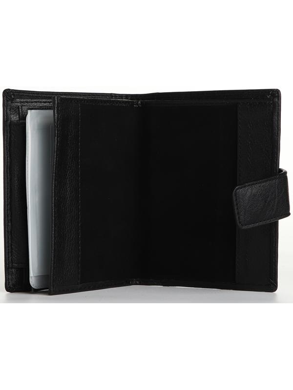 Портмоне на магните 3 в 1, отдел для автодокументов, паспорта, цвет чёрный