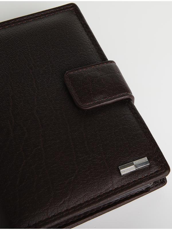 Портмоне на магните 3 в 1, отдел для автодокументов, паспорта, цвет коричневый