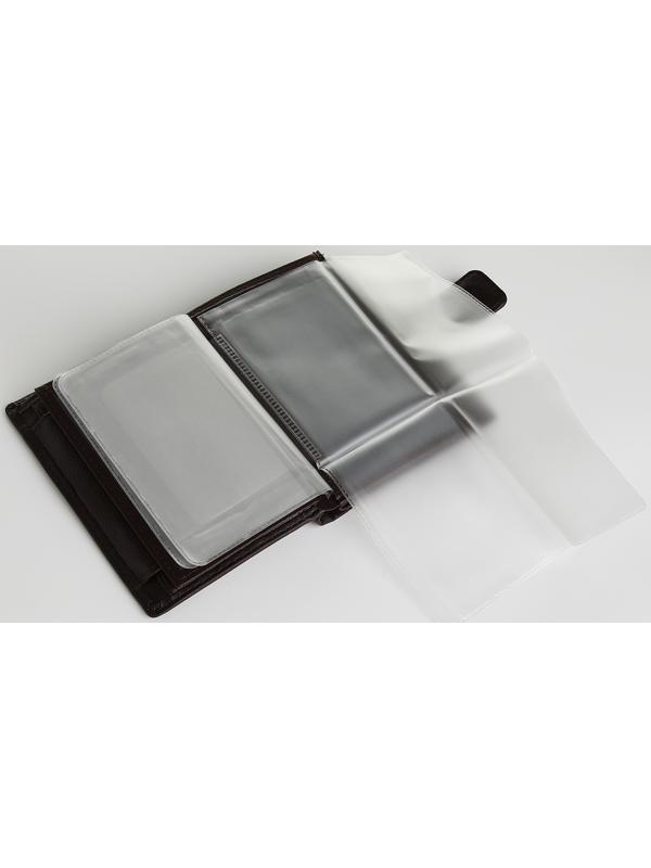 Портмоне на магните 3 в 1, отдел для автодокументов, паспорта, цвет коричневый