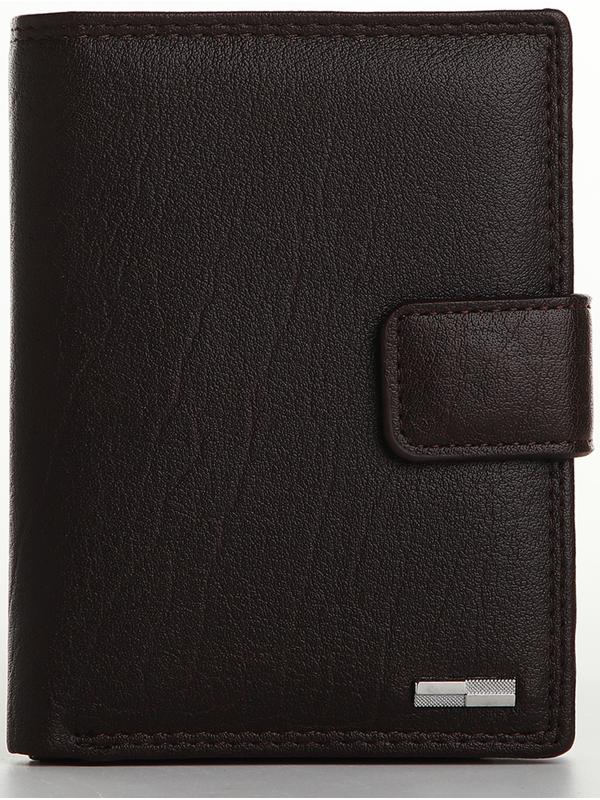 Портмоне на магните 3 в 1, отдел для автодокументов, паспорта, цвет коричневый