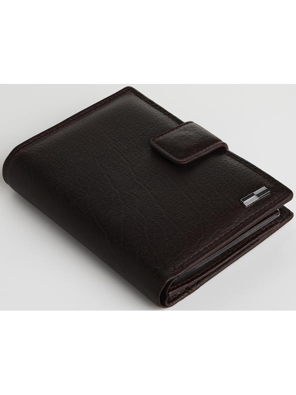 Портмоне на магните 3 в 1, отдел для автодокументов, паспорта, цвет коричневый