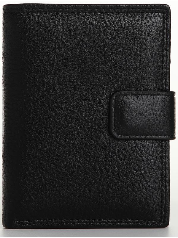 Портмоне на магните 3 в 1, отдел для автодокументов, паспорта, цвет чёрный