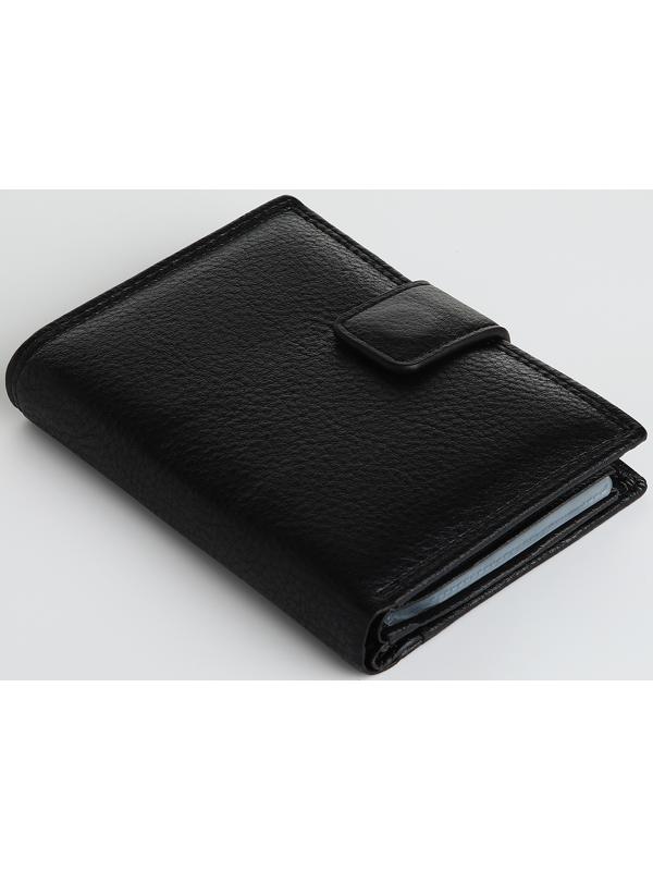 Портмоне на магните 3 в 1, отдел для автодокументов, паспорта, цвет чёрный