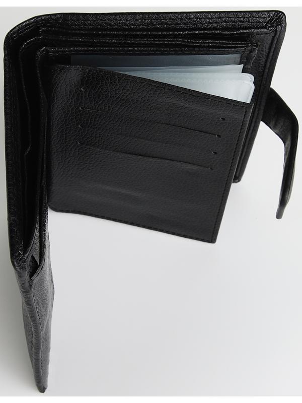 Портмоне на магните 3 в 1, отдел для автодокументов, паспорта, цвет чёрный