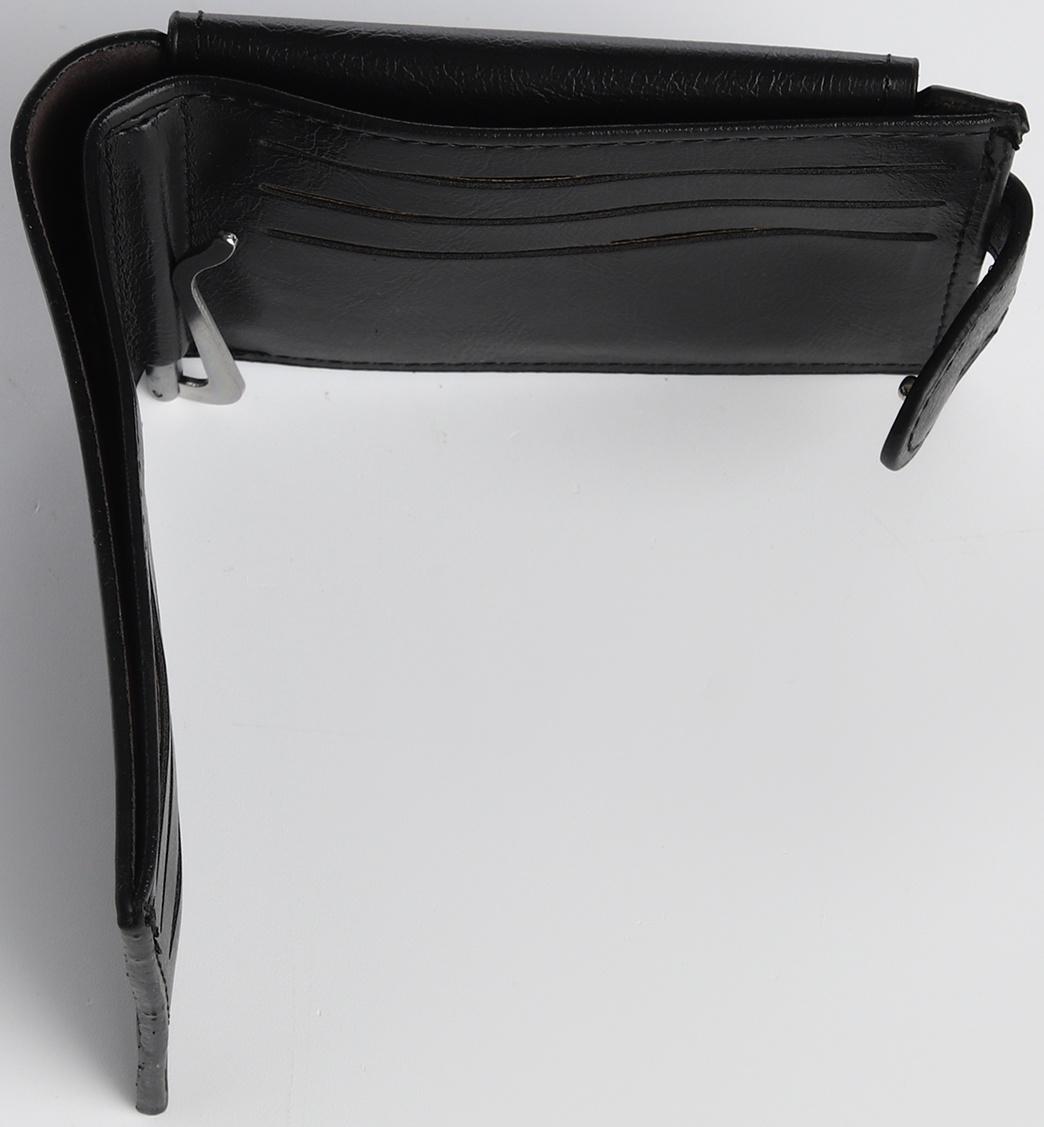 Портмоне на кнопке, цвет чёрный