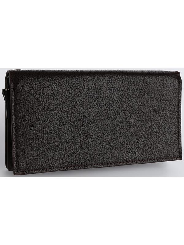 Портмоне на магните, зажим для купюр, отделение для сим-карт, цвет коричневый