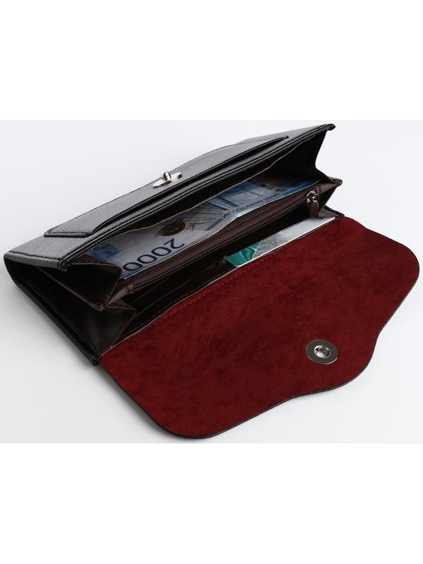 Кошелёк на магните, цвет чёрный