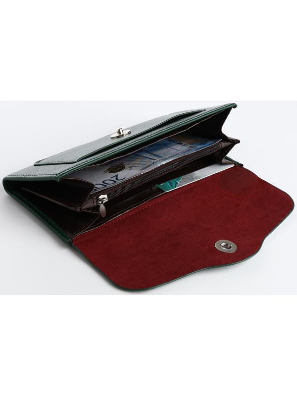 Кошелёк на магните, цвет зелёный