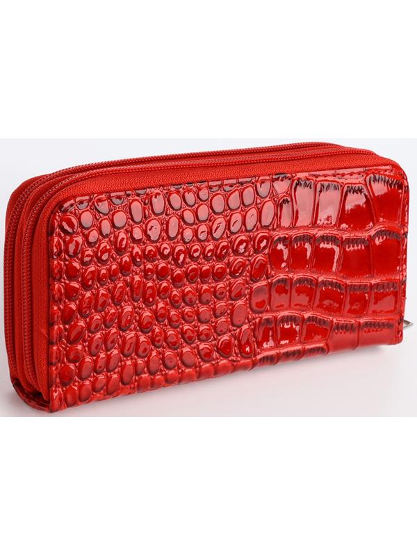 Кошелёк на молнии, цвет красный