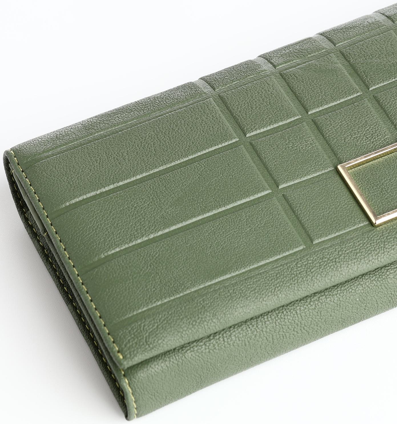 Кошелёк на магните, цвет зелёный