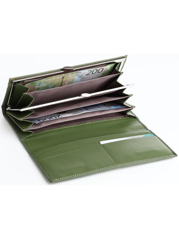 Кошелёк на магните, цвет зелёный