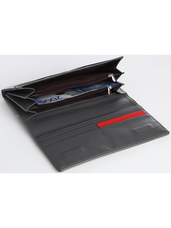 Кошелёк на магните, цвет серый