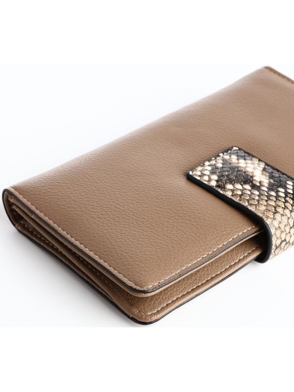 Кошелёк на магните, цвет бежевый