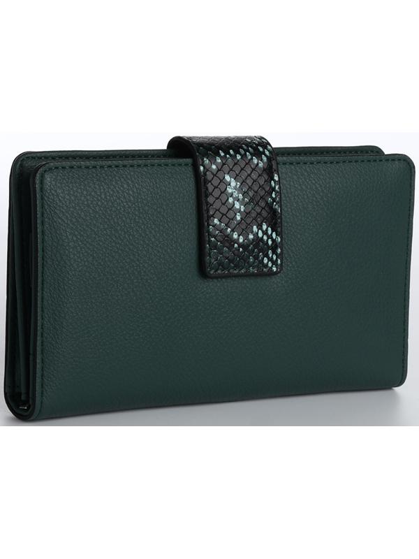 Кошелёк на магните, цвет зелёный