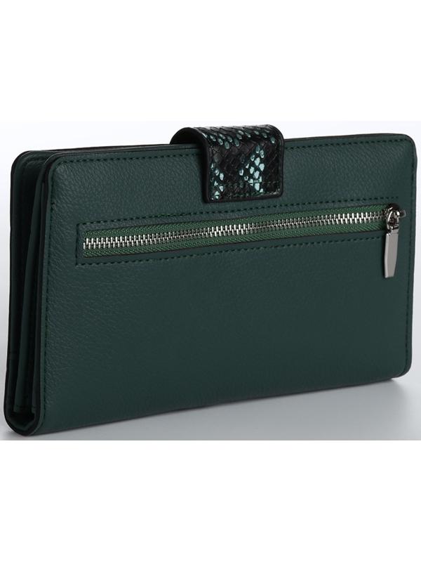 Кошелёк на магните, цвет зелёный