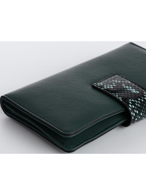 Кошелёк на магните, цвет зелёный