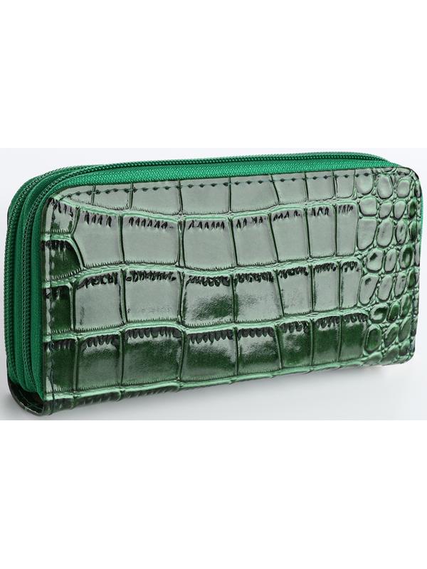 Кошелёк на молнии, цвет зелёный