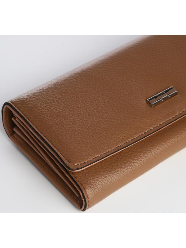 Кошелёк на магните, цвет коричневый