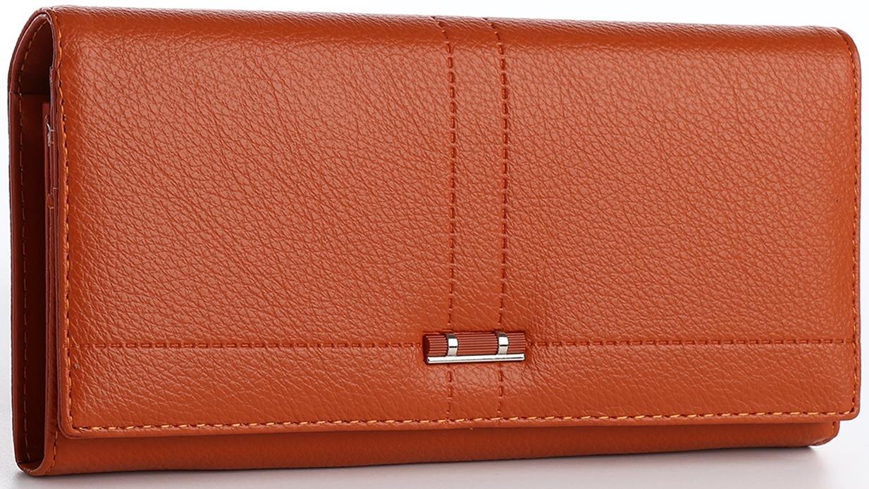 Кошелёк на магните, цвет оранжевый