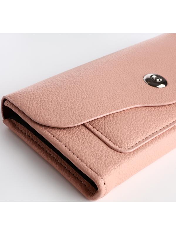 Кошелёк на магните, цвет розовый