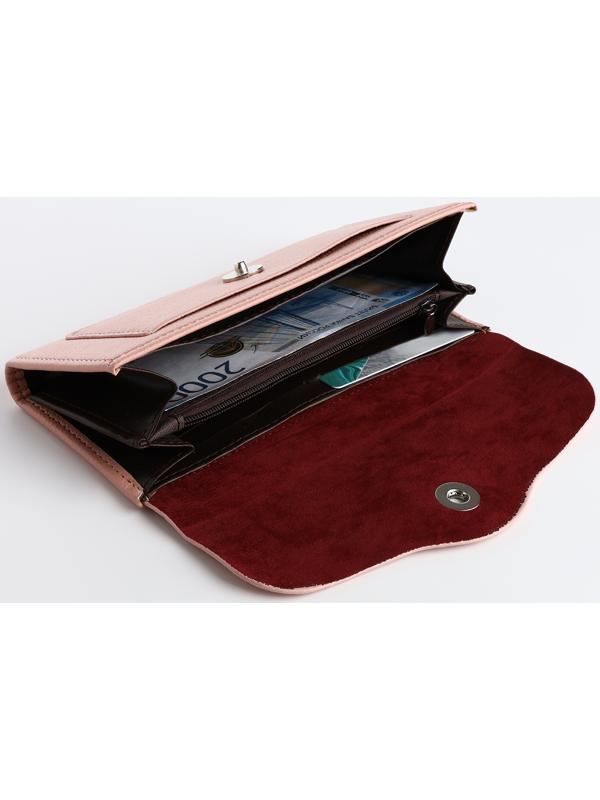 Кошелёк на магните, цвет розовый