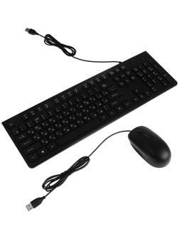 Комплект клавиатура и мышь Slim ME210, проводной, мембранный, USB, черный