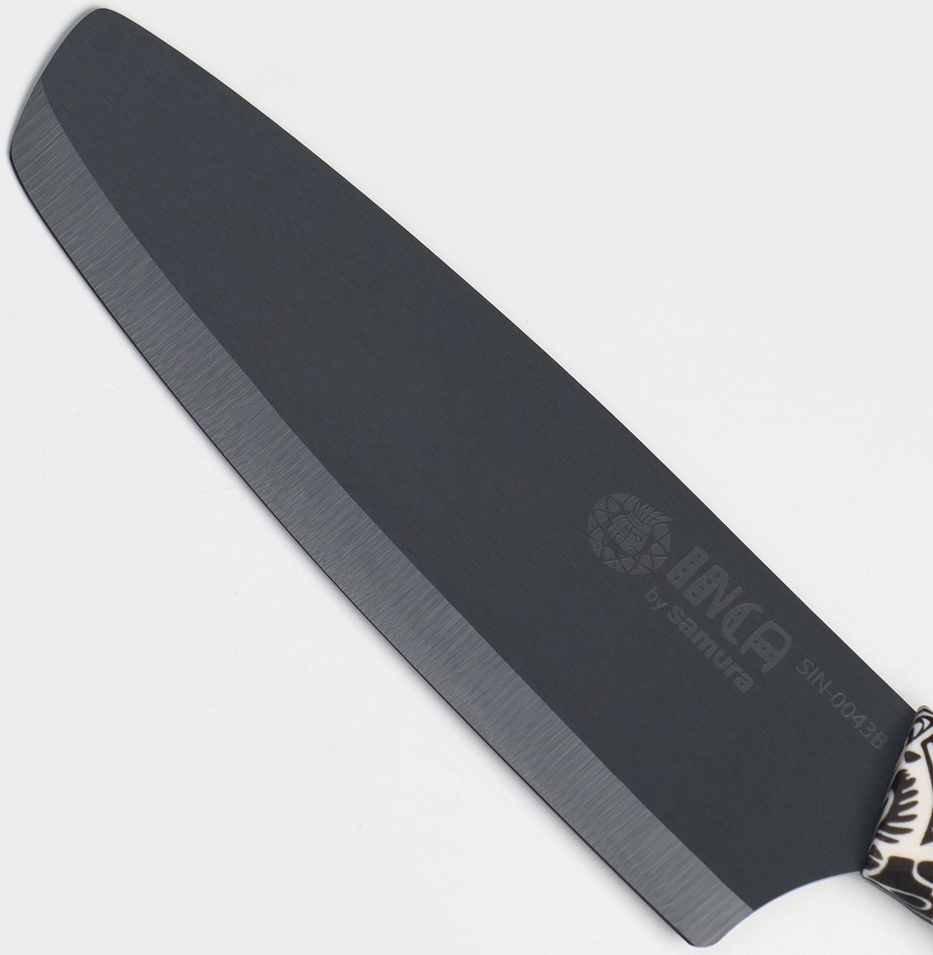 Нож кухонный Samura Inca, накири, лезвие 16,5 см, черная циркониевая керамика