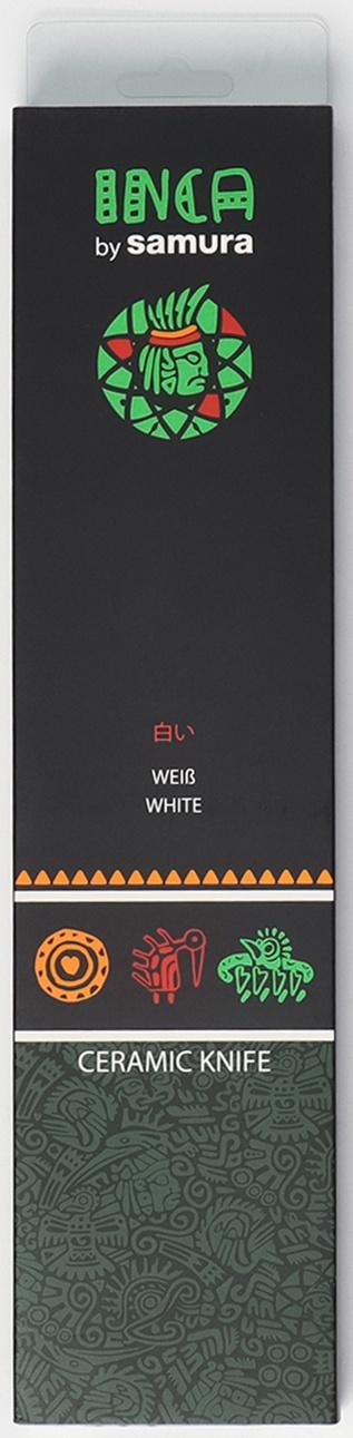 Нож кухонный Samura Inca, накири, лезвие 16,5 см, белая циркониевая керамика