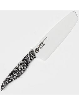 Нож кухонный Samura Inca, накири, лезвие 16,5 см, белая циркониевая керамика