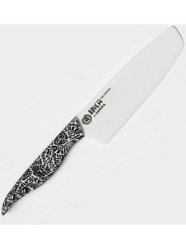 Нож кухонный Samura Inca, накири, лезвие 16,5 см, белая циркониевая керамика
