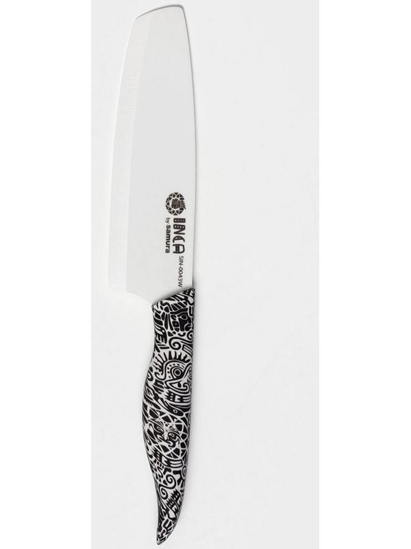 Нож кухонный Samura Inca, накири, лезвие 16,5 см, белая циркониевая керамика