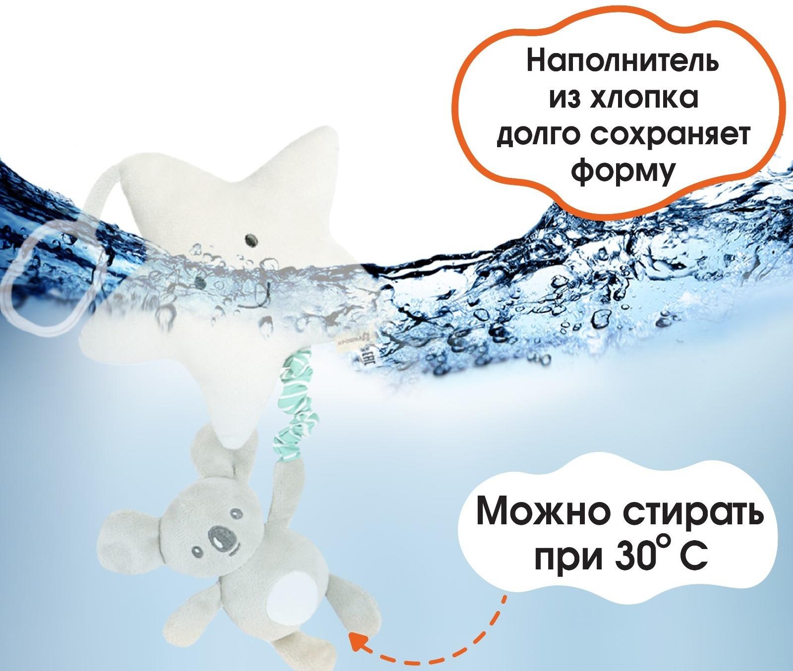 Подвеска музыкальная на кроватку/коляску «Малыш Коала», с пищалкой, Крошка Я