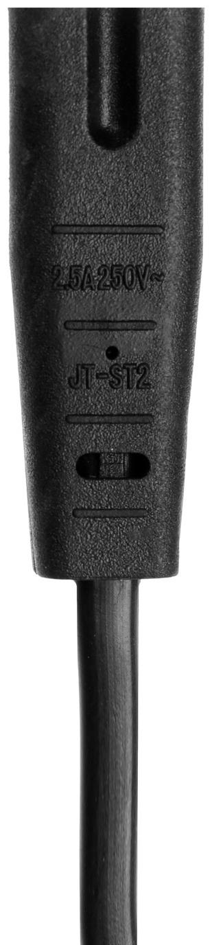 Кабель питания CablexpertPC-184/2-0.5M, CEE 7/16 - C7, 2-pin, 2.5 А, 0.5 м, черный