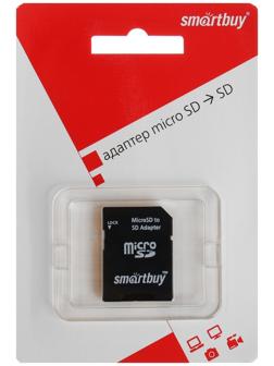 Адаптер для карты памяти Smartbuy, micro SD - SD, черный