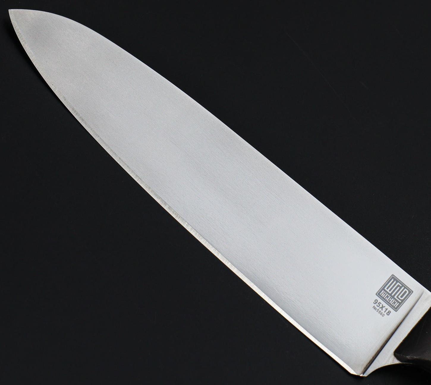 Нож кухонный - шеф Wild Kitchen, сталь 95×18, лезвие 17 см